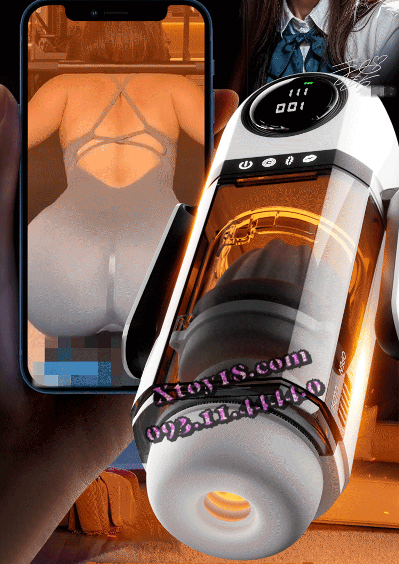 Máy Thủ Dâm JIYU Tự Động Siêu Mạnh Thụt Rung Mút Co Bóp