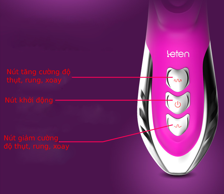 Dương Vật Giả LETEN Cao Cấp – Rung Mạnh, Phát Nhiệt, Thụt Liếm