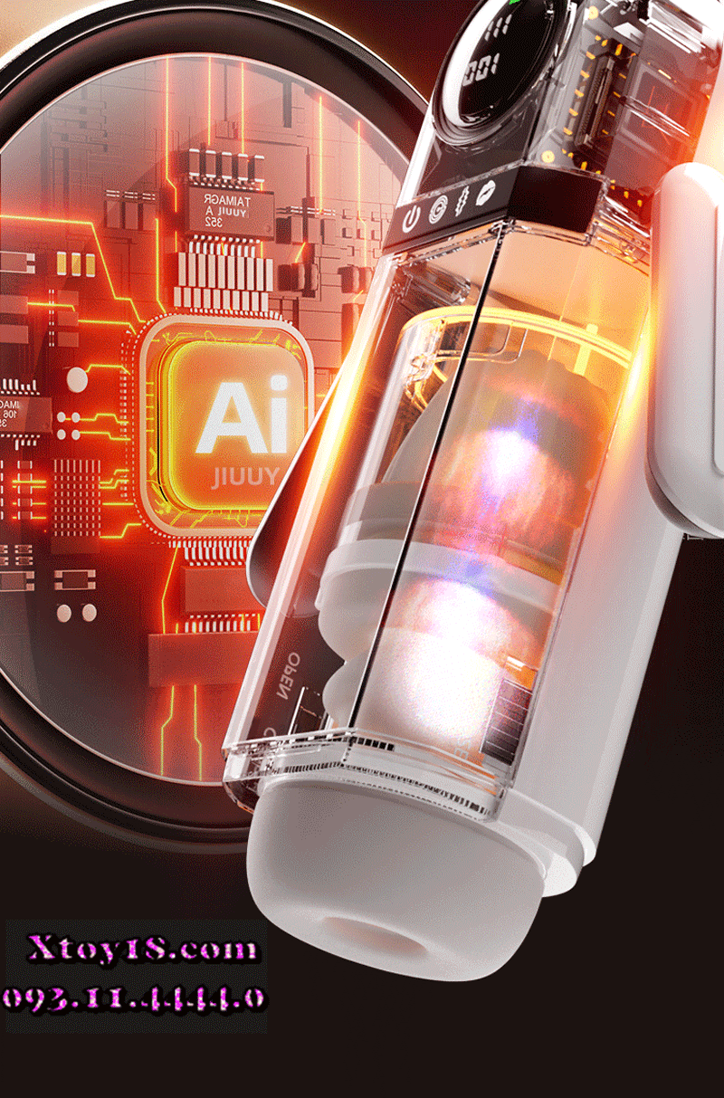 Máy Thủ Dâm JIYU Tự Động Siêu Mạnh Thụt Rung Mút Co Bóp